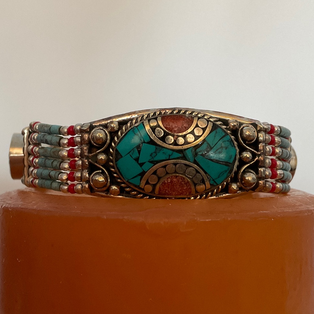 Nwot Tibetan Silver Handcrafted Beaded Bracelet